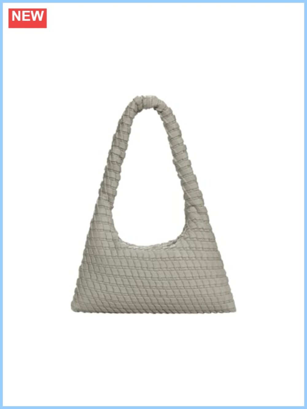 Textured Hobo Bag PU Leather Shoulder Tote Handbag Magnetic Closure